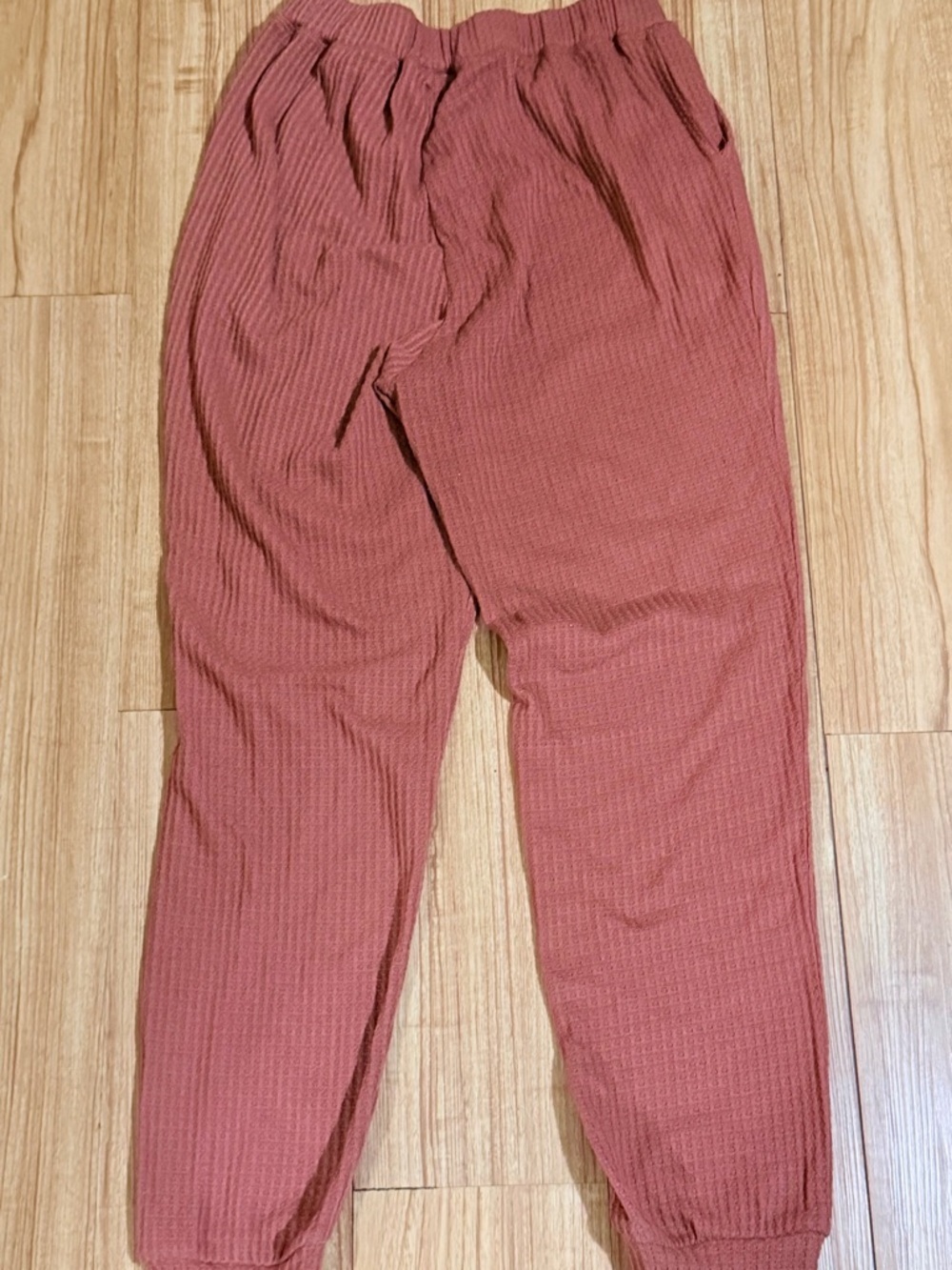 mine rust waffle knit pajama set - terracotta hue - Picture 7 of 10
